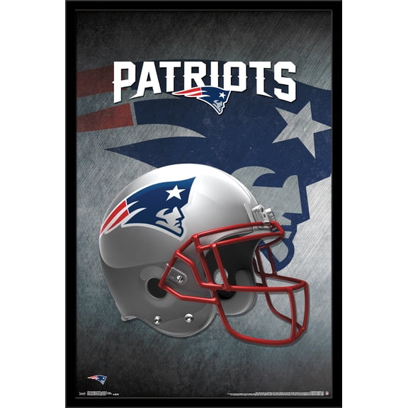 NFL New England Patriots - Helmet 16 Wall Poster, 22.375" x 34", Framed
