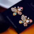 thumbnail image 3 of Dalazy 1 Paire de Boucles d'Oreilles en Strass Boucles d'Oreilles Papillon Perles Creuses Boucles d'Oreilles Femmes Filles Boucles d'Oreilles en Cristal, 3 of 5