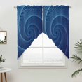 thumbnail image 2 of Swag Valance Curtains for Windows, Blue Helix Stripes Light Filtering Kitchen Curtains with Rod Pocket, Modern Minimalism Abstract Line Art Window Treatment Valances for Living Room, 36x36 - 2 PCS, 2 of 9