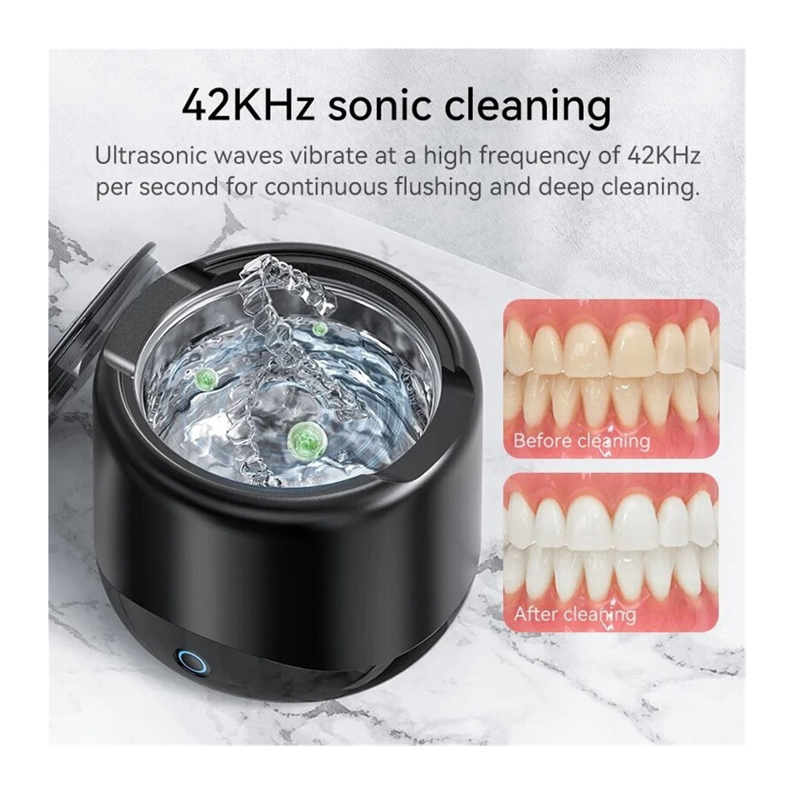 Ultrasonic Cleaner for Dentures 42-45KH Professional Ultrasonic Cleaning Machine for All Jewelry Watche Household Washer