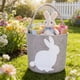 thumbnail image 1 of Bolsa de Cesta de Pascua con patrón de conejito y huevo - Bolsa de regalo de tela multicolor 24x23cm para caramelos y regalos, 1 of 6