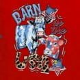 thumbnail image 6 of Wild Bobby Barn In The USA Red White and Blue Cows Pop Culture Unisex Hoodie Sweatshirt, Red, XX-Large, 6 of 6