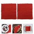 thumbnail image 1 of Minkissy 12Pcs Dinner Napkins for Parties Polyester Fabric Square Shape Red and Caramel, 1 of 5