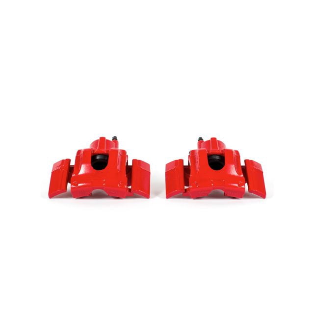Power Stop Rear Pair of Red Powder Coated Calipers S5048