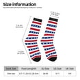 thumbnail image 2 of KLL American Patriotic Stars And Stripes Print Cool Socks Men's Women's Crew Socks Funny Crazy Novelty Stockings, 2 of 6