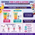 thumbnail image 5 of The Loaded Tea Shop Energy Drink Mix Sticks, Variety 40 Pack, Sugar-Free, Zero Calories, 200mg Natural Caffeine, No Artificial Colors/Flavors, Powder Packets w/B Vitamins, 5 of 6