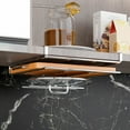 thumbnail image 3 of sunsanly Cabinet Hanger with Multi Hooks Punch-free Installation Stainless Steel Heavy Duty Cutting Board Holder Kitchen Utensil Cup Hanging Rack Chopping Board Organizer, 3 of 8