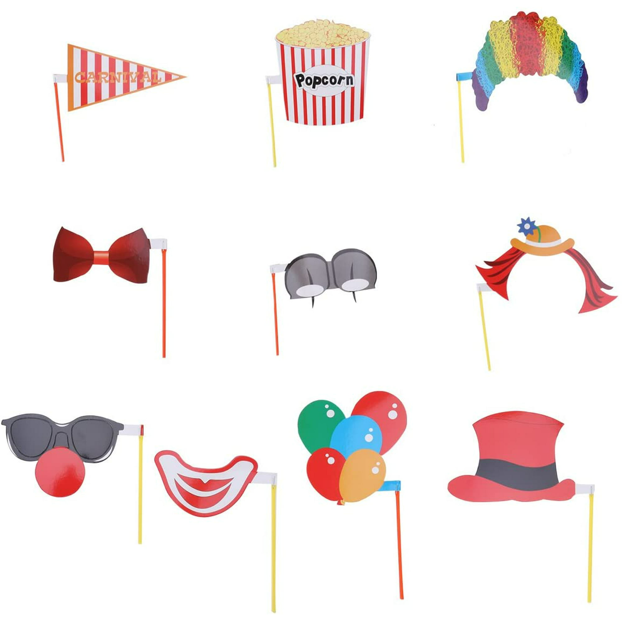 Carnival Photo Booth Props Clown Cosplay Party Dress Up Accessories Diy Pose Sign Kit Pack Of 10 Canada
