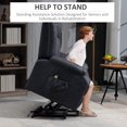 thumbnail image 4 of HOMCOM Lift Chair, Recliner Chair with Side Pockets, Remote Control, Grey, 4 of 10