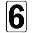 thumbnail image 1 of SignMission A-1218-22893 12 x 18 Po Panneau en Aluminium - Signe avec le Numéro 6, 1 of 1