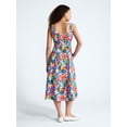 thumbnail image 2 of Free Assembly Women's and Women's Plus Square Neck Cotton Midi Panel Dress, Sizes XS-4X, 2 of 4