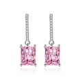 thumbnail image 6 of Vireellx Diamond Earrings for Women Rectangular Diamond Ear Hook Jewelry for Her Birthday Christmas Gift, 6 of 19