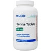 Major Senna Natural Vegetable Laxative Tablets, 8.6mg, 1000 count