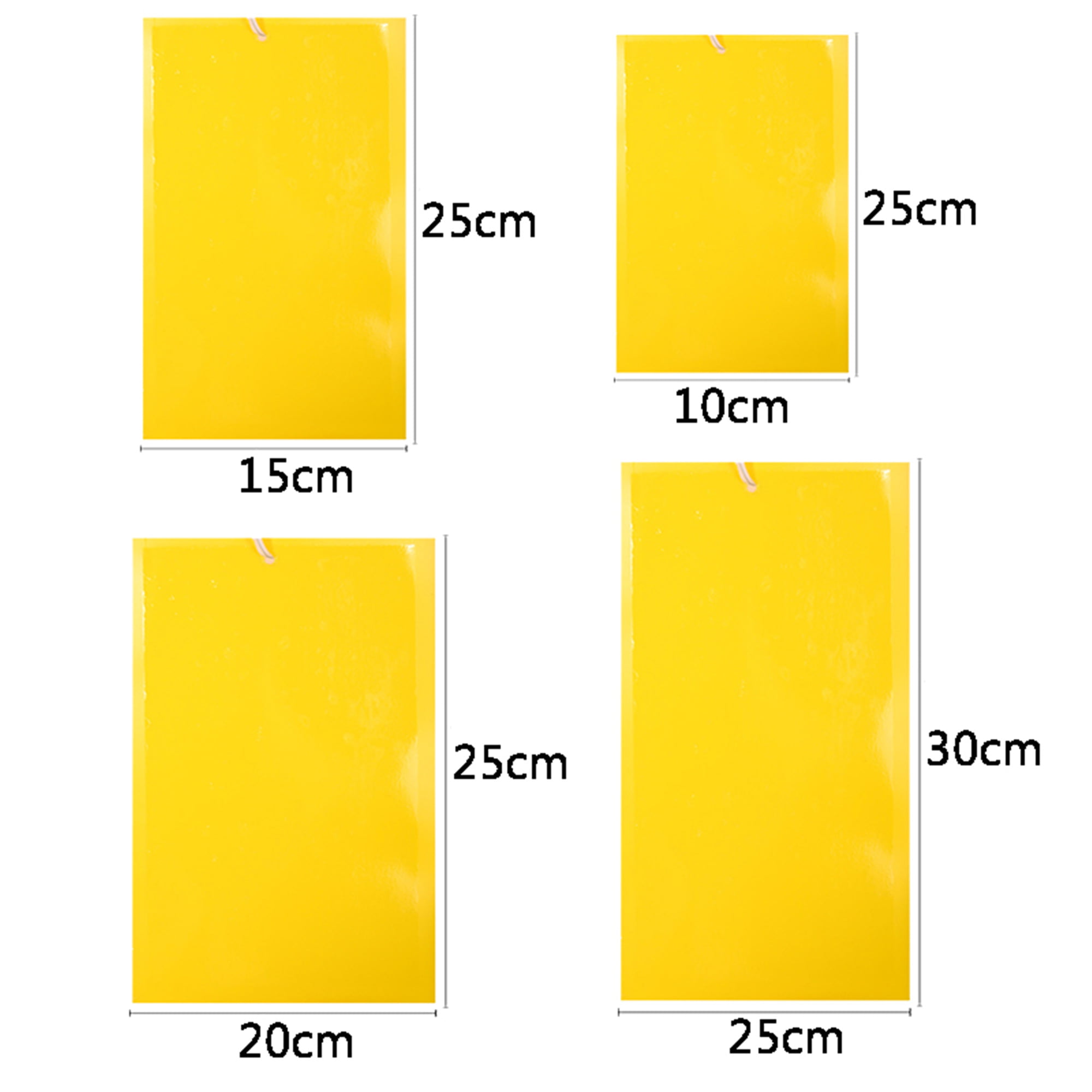 LIGHTSMAX 6 x 8 Yellow Sticky Traps for Flying Plant Insects Flies Gnats Whiteflies Aphids Pests - Yellow