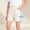 A252 White, variant on Kids Girls Athletic Shorts Elastic Waist Side Stripe Bow Accent Sweat Shorts for Sports Casual Summer Outfits, 1-7Y