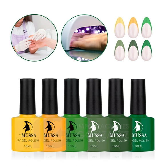 Esmaltes Para Uñas Gama De Gelish Semipermanente Mussa x 6 unidades Uv Gama H Mussa 10 ml