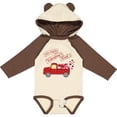 thumbnail image 3 of Inktastic It's My 1st Valentine's Day with Red Truck and Hearts Boys or Girls Long Sleeve Baby Bodysuit, 3 of 5