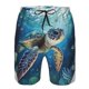 thumbnail image 3 of Fotbe Watercolor Turtle4 Trajes de Baño Estampados para Hombre, Shorts de Verano de Secado Rápido, Ropa de Playa, Bañadores-Medium, 3 of 6