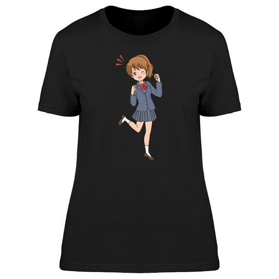Fashion Kawaii School Girl Tee Women's -Image by Shutterstock