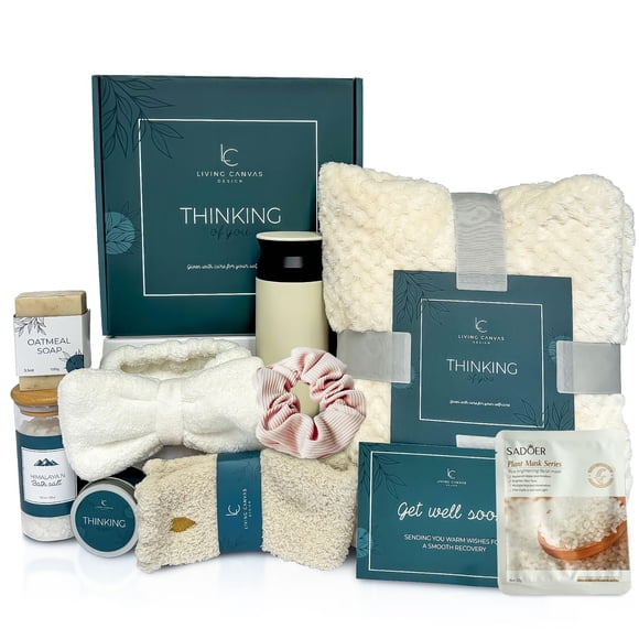 Regalos de cuidado personal para mujeres 11 piezas Regalos para mujeres para mamá, novia, esposa, hija, cestas de regalos de spa para mujeres con sales de baño, manta de jabón de avena, cesta de regal