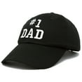 thumbnail image 4 of DALIX #1 Dad Hat Number One Fathers Day Gift Embroidered Baseball Cap in Black, 4 of 6