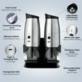 thumbnail image 2 of YEERSWAG Electric Salt and Pepper Grinder Set 2 Pack, Rechargeable Automatic Pepper Mill with Charging Base & LED Light, 6 Adjustable Coarseness, Stainless Steel One-Handed Operation – Black, 2 of 10