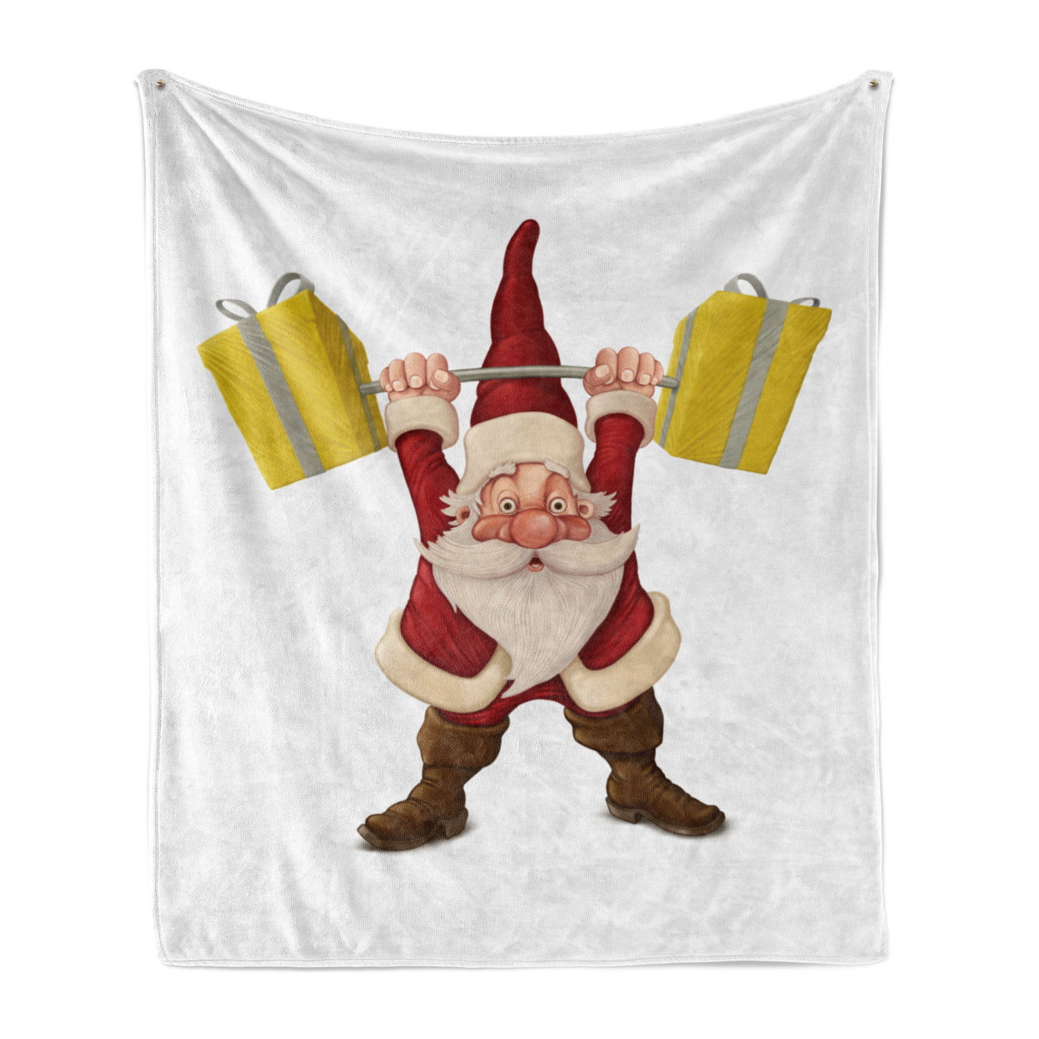 U Life Vintage Merry Christmas Santa Claus Soft Fleece Throw Blanket Blankets for Nap Couch Bed Kids Adults 50 x 60 inch 