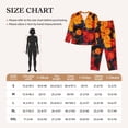 thumbnail image 4 of Yiaed Marigold Flowers In Different Colors Print Pajamas Women's Long Sleeve Sleepwear Soft Button Down Loungewear Pjs Lounge Set Nightwear Womens Pajama Pants-X-Large, 4 of 7