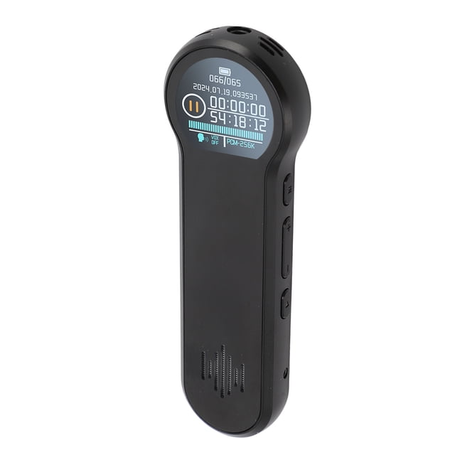 Enregistreur Portable HD, Microphone Stéréo en Silicone Stockage Segmenté Détection Intelligente Réduction de Bruit Enregistreur Batterie 300mAh pour Réunion d'Affaires 4G,8G,16G,32G,64G