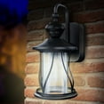 thumbnail image 2 of Heathco HZ-4010-BK 150° Motion Detection Range Black Caladium Wall Mount Lantern, 2 of 2