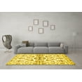thumbnail image 3 of Ahgly Company Machine Washable Indoor Square Persian Yellow Traditional Area Rugs, 5' Square, 3 of 4