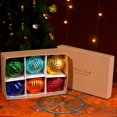 thumbnail image 2 of Adornos navideños, estante indio, cristal multicolor, 8 cm, 6 piezas, 2 of 8
