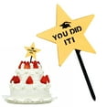 thumbnail image 2 of Five-Pointed Star You Did It Cake Card, A Five Pointed Star Engraved with "You Did It" Is Placed on the Cake to Enhance the Atmosphere, A Socket, 2 of 7