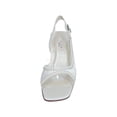 thumbnail image 2 of FLORAL Kalia Women Extra Wide Width Dyeable Bridal Slingback Sandals White 9.5, 2 of 6