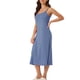 thumbnail image 4 of INSPIRAR CHIC Vestidos de Noche para Mujeres Sin Mangas con Tirantes Espagueti Cuello Redondo Primavera Verano Vestido de Dormir 2XL Azul, 4 of 6