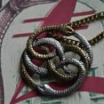 thumbnail image 4 of Baohd Personalized and Creative Double Serpent Entanglement Double Color Double Snake Pendant Female Personalized Retro Jewelry Necklace, 4 of 8
