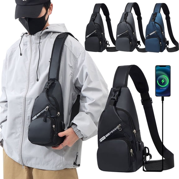 VBODN Crossbody Sling Bag,Large Crossbody Bags for Men,Crossbody Shoulder Bags,Shoulder Bags for Men Clearance