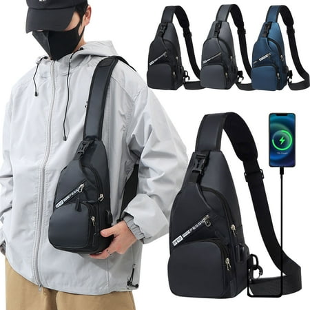 VBODN Crossbody Sling Bag Large Crossbody Bags for Men Crossbody Shoulder Bags Shoulder Bags for Men Clearance