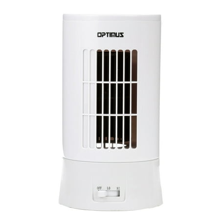 Optimus 10" Tall Desktop Ultra Slim Tower 2-Speed Fan, Model #F-7324, White