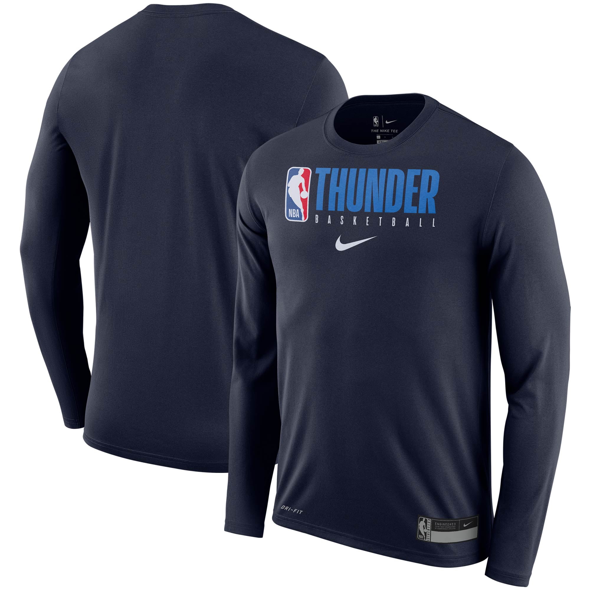 Oklahoma City Thunder Nike Practice Legend Performance Long Sleeve T Shirt Navy Walmart Com Walmart Com