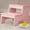 Pink, variant on Wooden Bathroom Step Stool for Toddlers, Heavy Duty Kids 2 Step Stool for Bathroom Sink Kitchen Counter, Bamboo Wood Non-Slip Baby Children Potty Stepping Stool Seat with Handles for Toilet