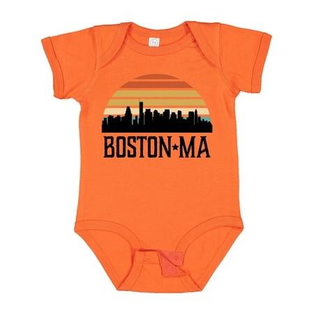 

Inktastic Boston Massachusetts Skyline Sunset Gift Baby Boy or Baby Girl Bodysuit
