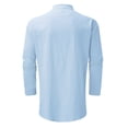 thumbnail image 4 of Eashery Mens Causal Button Down Shirts Long Sleeve Regular Fit Casual Black Button Down Shirt Men Light blue XL, 4 of 5