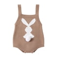 thumbnail image 2 of UACY Baby Girl Boy My First Easter Outfit Bunny Romper Sleeveless Knitted Bodysuit Jumpsuit Cute Spring Clothes, 2 of 6