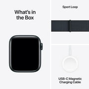 Restored Apple Watch SE (2nd Gen) [GPS + Cellular] Smartwatch with 40mm Midnight Aluminum Case with Ink Sport Loop. Fitness & Sleep Tracker, Crash Detection, Heart Rate Monitor