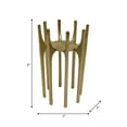 thumbnail image 3 of Modern Metal Pillar Candle Holder - Sturdy Aluminum Taper Candle Stand - Elegant Finish for Home, Office, Bedroom & Living Room Decor - 8" Gold, 3 of 9