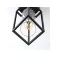 thumbnail image 5 of Flush Mount Ceiling Light Fixture, Black Metal Frame Ceiling Light Fixture with Clear Glass Shade, Farmhouse Light Fixture for Kitchen Island Entryway, 5 of 5