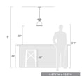 thumbnail image 3 of Golden Lighting 3604-S BLK-WH Duncan Small Pendant Light with Rod & White Shade, Black, 3 of 3