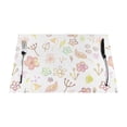 thumbnail image 1 of YFYANG Washable Heat-Resistant Placemats, 70% PVC/30% Polyester, Blooming Flower Patterns Kitchen Table Mat, 12" x 18" 6 Piece, 1 of 6