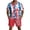 Red, variant on Men's American Flag Print 2 Piece Outfits Patriotic Button Down Shirts USA Flag Relaxed Fit Shorts Travel Outfits Suits with Pockets Red S